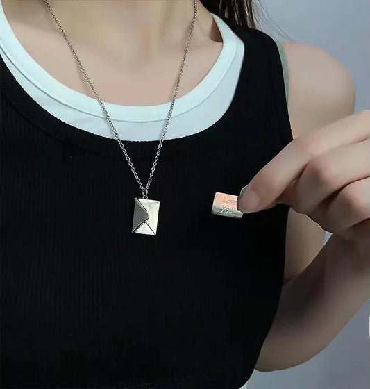 Love Letter Envelope Locket Necklace