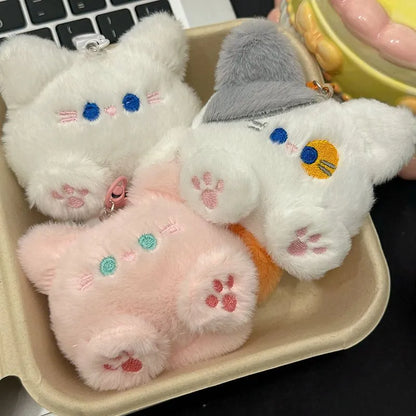 Cartoon Plush Cat Doll Keychain